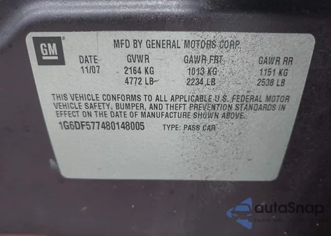 2008 Cadillac Cts Standard from USA, damaged, VIN 1G6DF577480148005